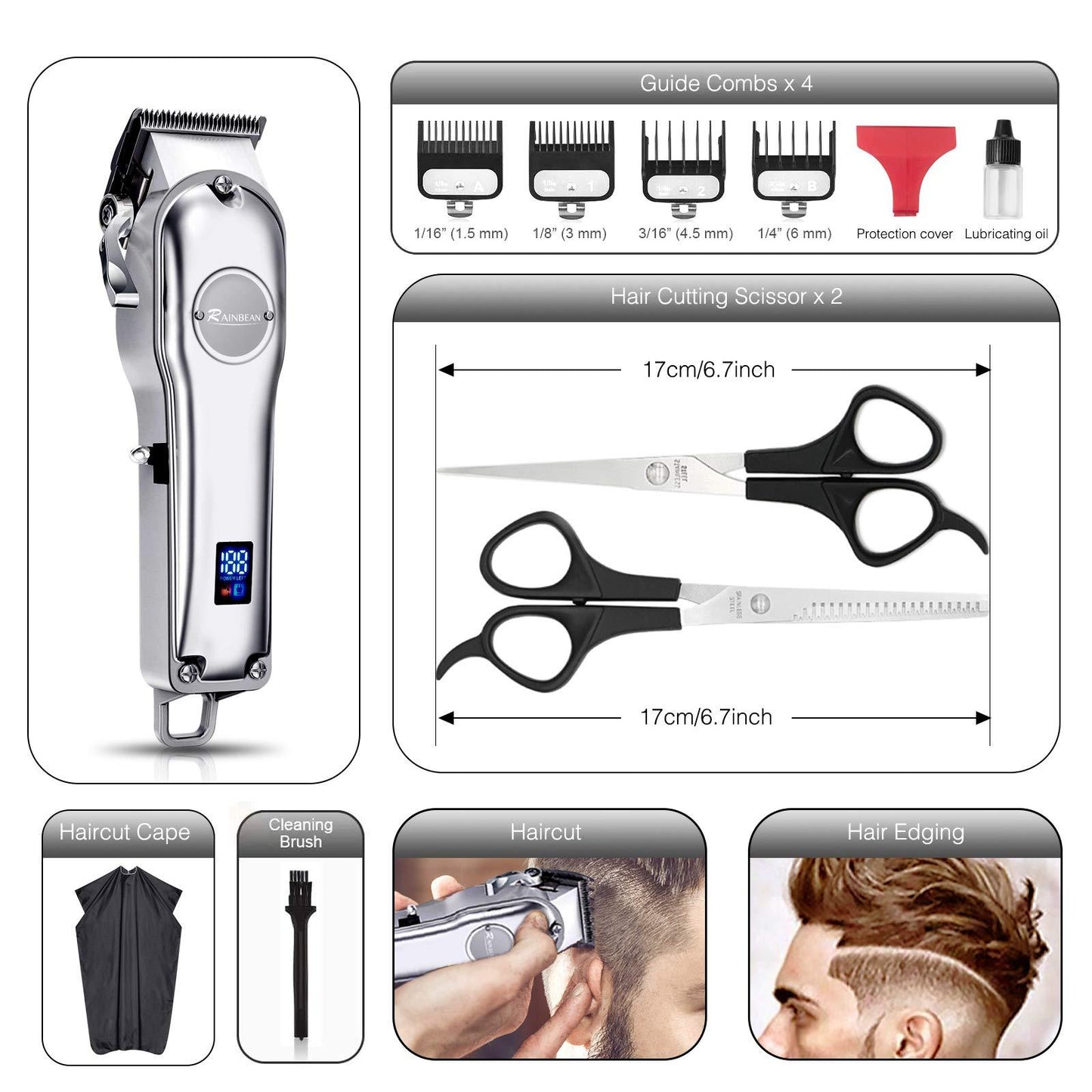 3 in 1 Cordless Trimmer Grooming Kit